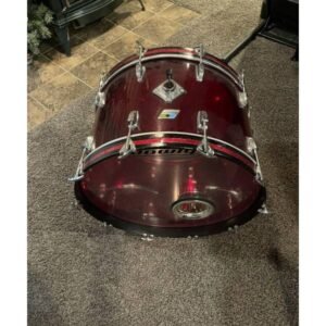 24â Red Ludwig Vistalite Bass Drum Good Condition