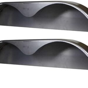 72×10-3/4 Tandem Axle Steel Trailer Fender w/Back Plate Welded In (2-Pack)
