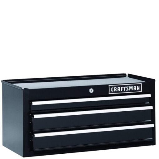 1213BAF9-981A-C39F-7667-689A2C9993DA 26-Inch 3-Drawer Heavy-Duty Middle Tool Chest – Ball Bearing Slides, Black - Image 1