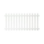 4 ft H × 8 ft W White Vinyl Spaced Picket Fence Panel – Unassembled, Dog-Ear Pickets - Image 4